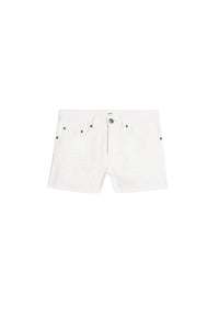 Denim frayed shorts - Natural White