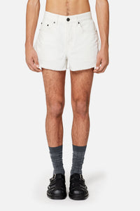 Denim frayed shorts - Natural White