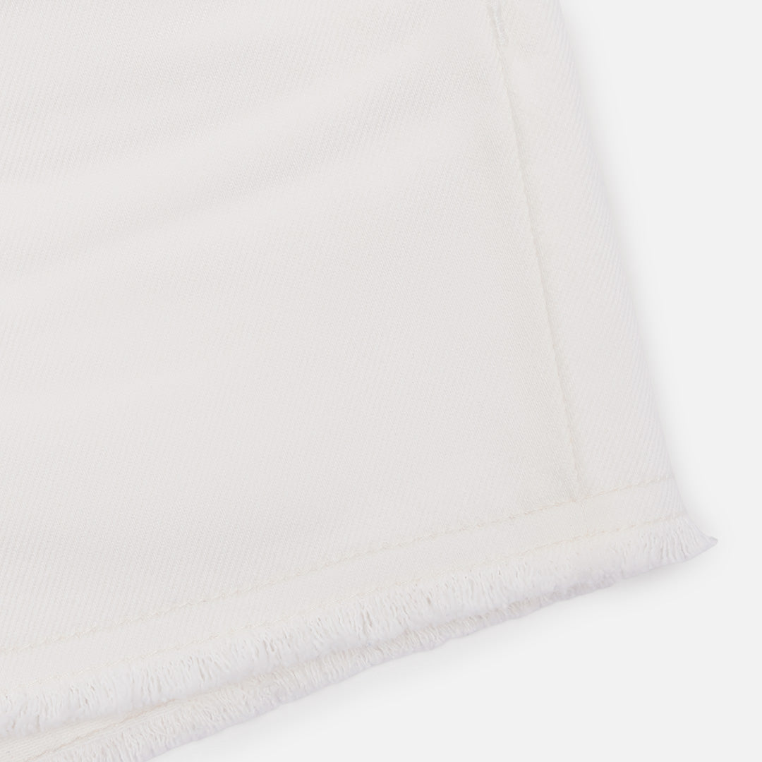 Short effiloché en denim - Natural White