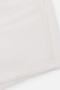 Denim frayed shorts - Natural White