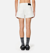 Short effiloché en denim - Natural White