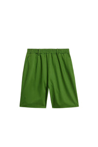 Elasticated waist Bermuda shorts - Evergreen