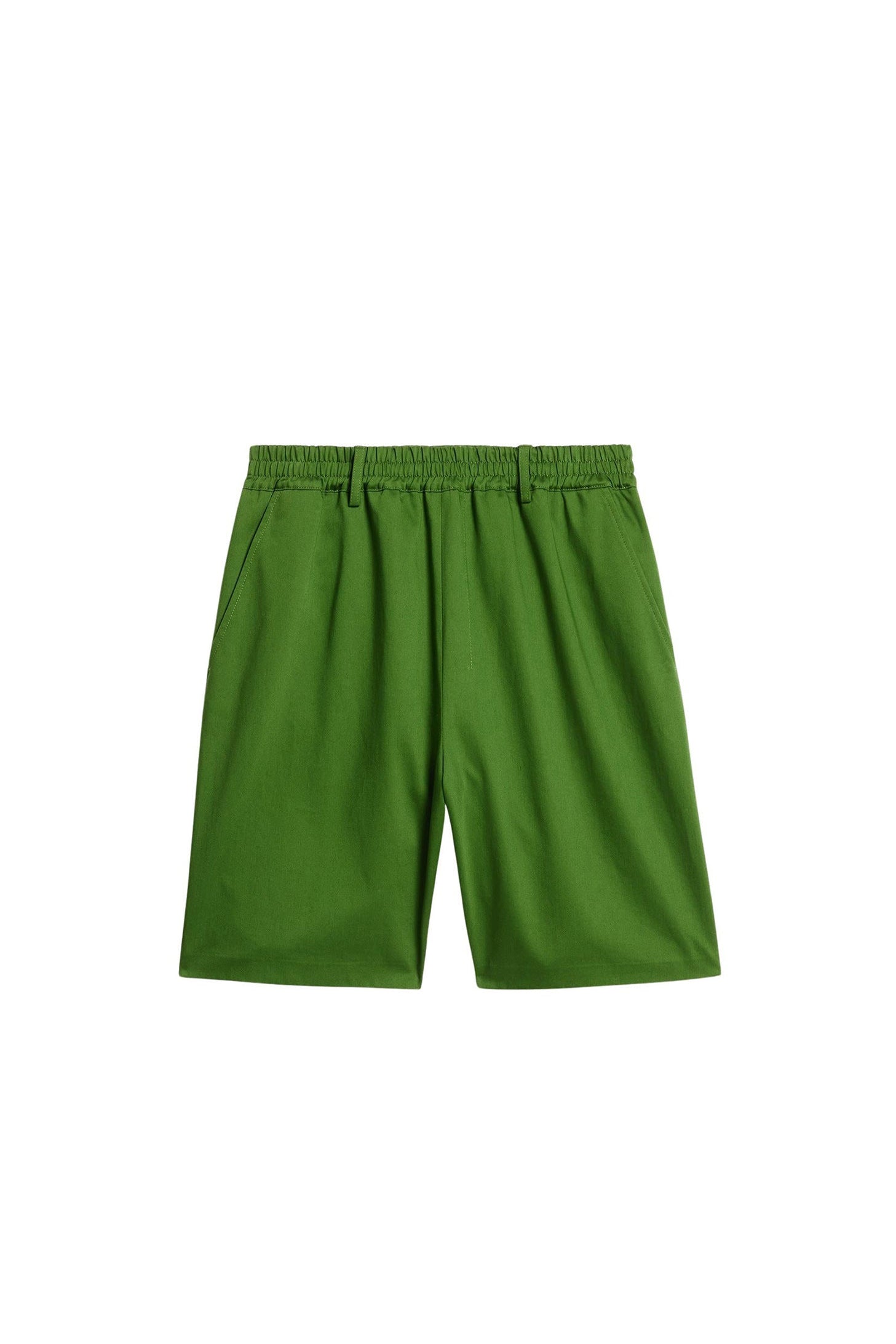 Elasticated waist Bermuda shorts - Evergreen
