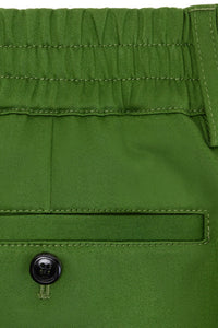 Elasticated waist Bermuda shorts - Evergreen