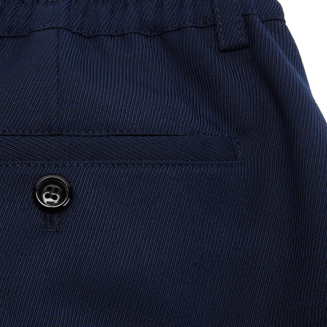 Bermuda à taille élastiquée en laine mélangée - Nautic Blue
