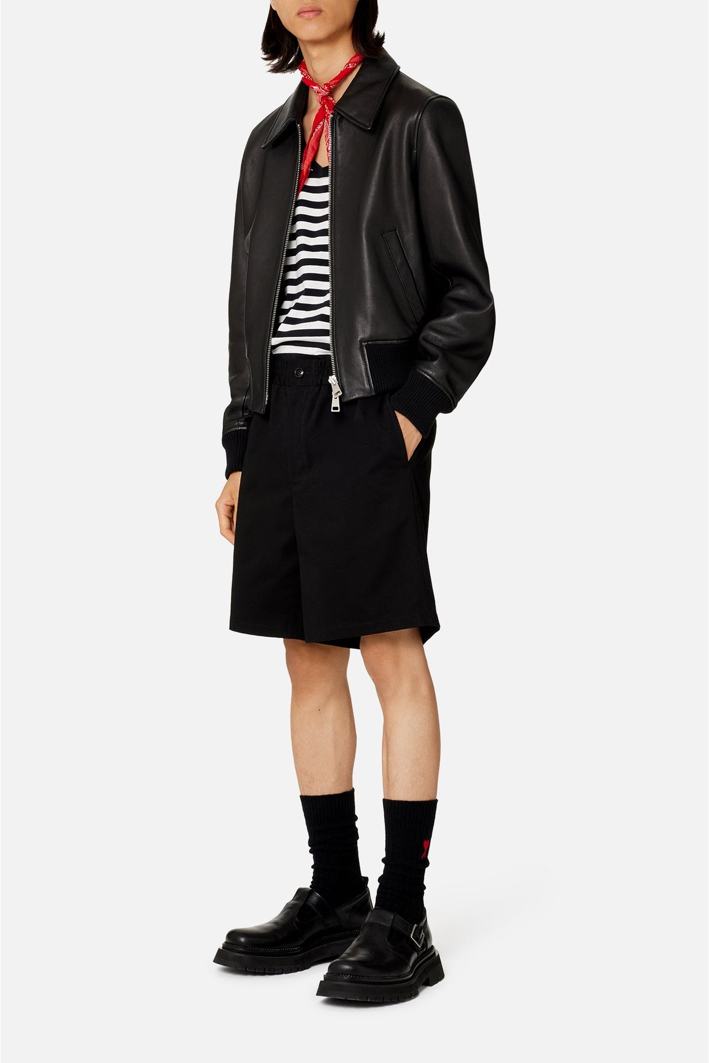 Bermuda à taille elastiquée - Black