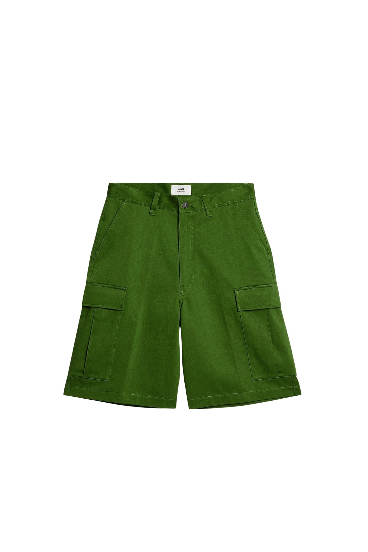 Bermuda cargo à poches plaquées - Evergreen