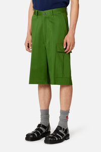 Bermuda cargo à poches plaquées - Evergreen