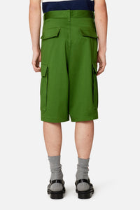 Bermuda cargo à poches plaquées - Evergreen