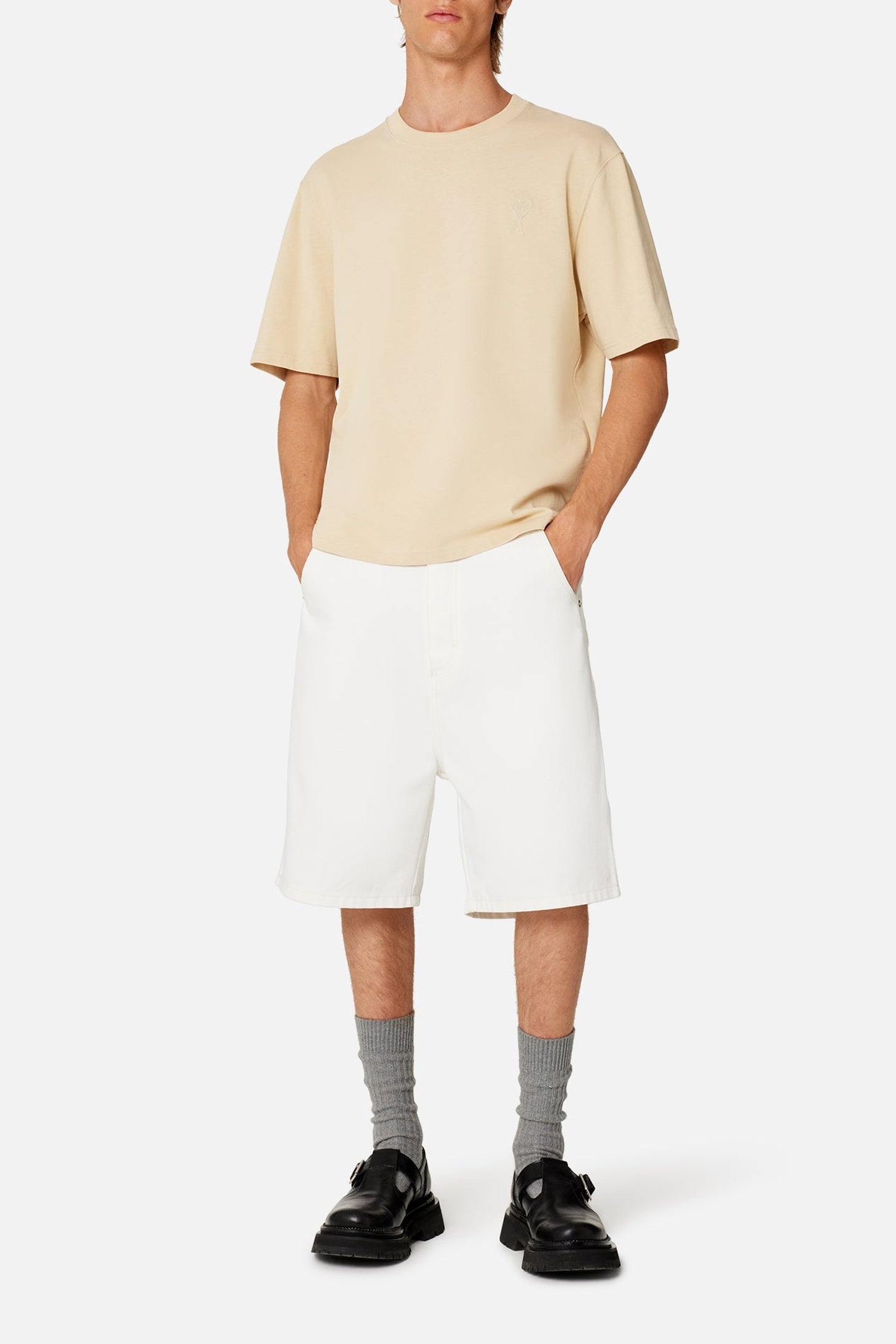 Bermuda Alex en denim - Natural White