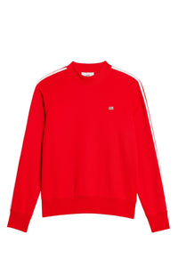 Sweatshirt à col rond avec écusson brodé - Scarlet Red