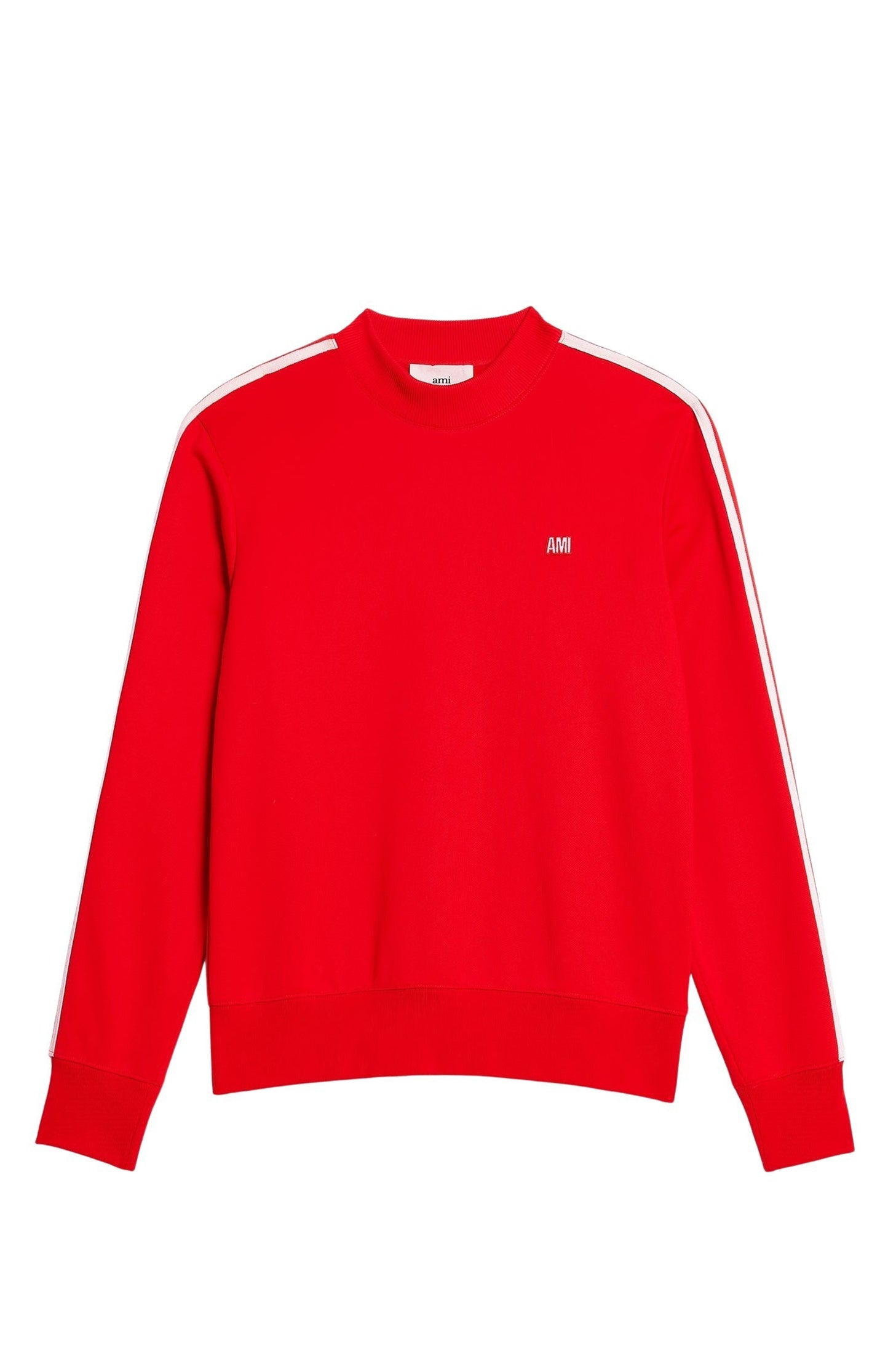 Sweatshirt à col rond avec écusson brodé - Scarlet Red