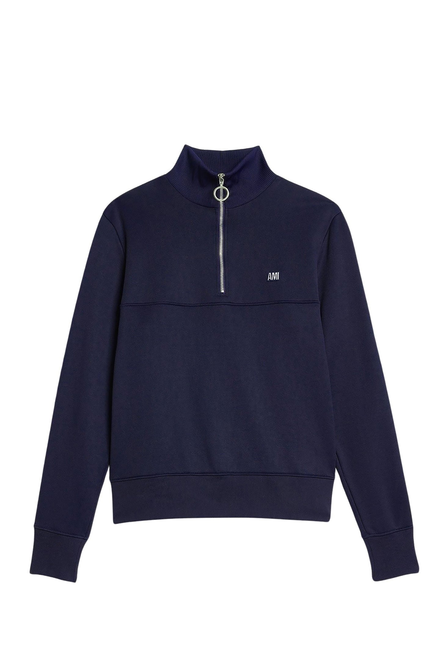 Sweatshirt zippé avec écusson brodé - Nautic Blue