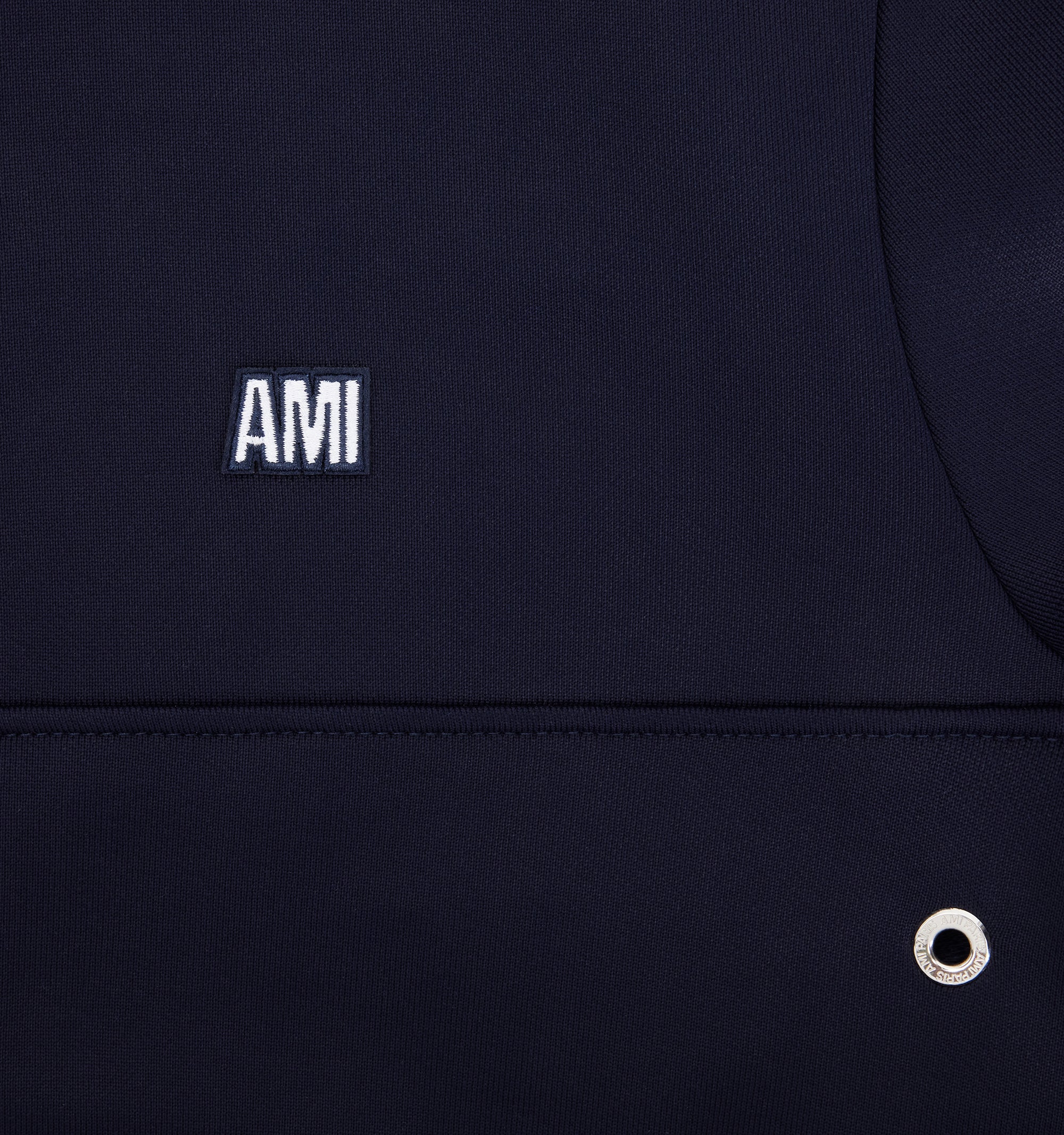 Sweatshirt zippé avec écusson brodé - Nautic Blue