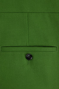 Pantalon coupe carotte en laine mélangée - Evergreen