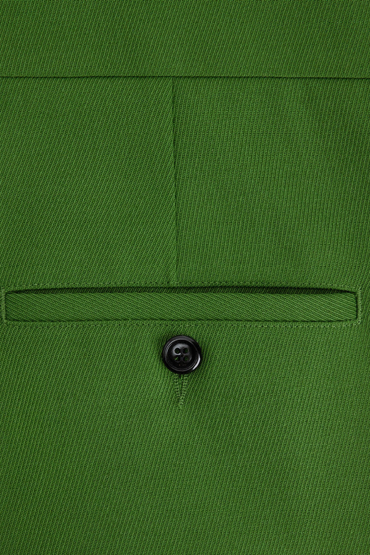 Pantalon coupe carotte en laine mélangée - Evergreen