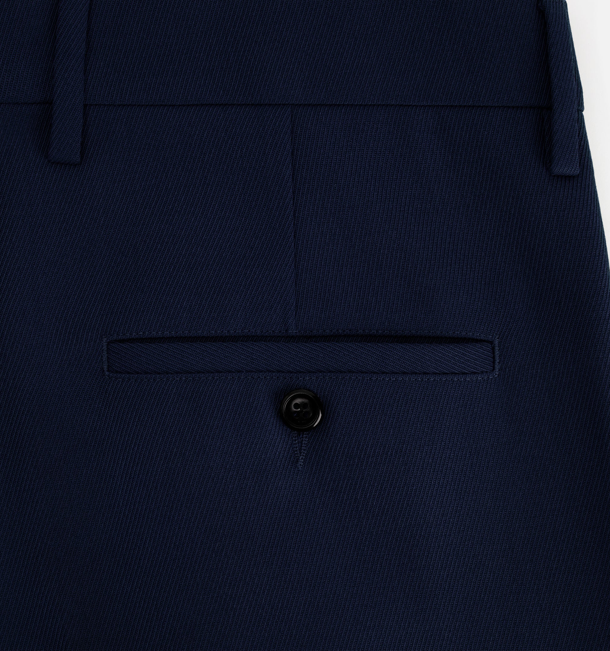 Pantalon coupe carotte en laine mélangée - Nautic Blue