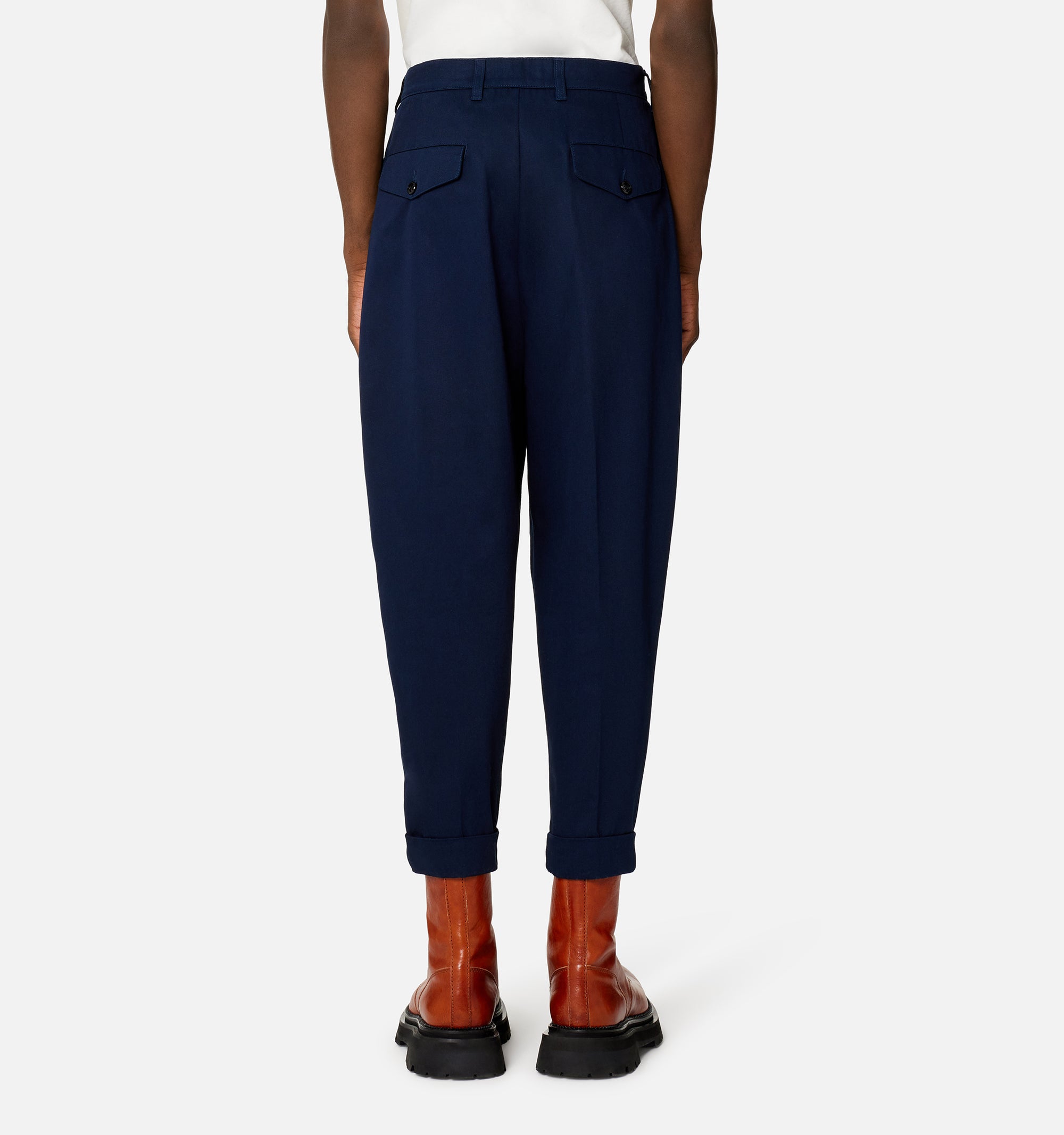 Pantalon coupe carotte oversize - Nautic Blue