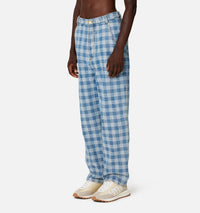 Pantalon Alex à motif vichy en denim - Bleached Blue
