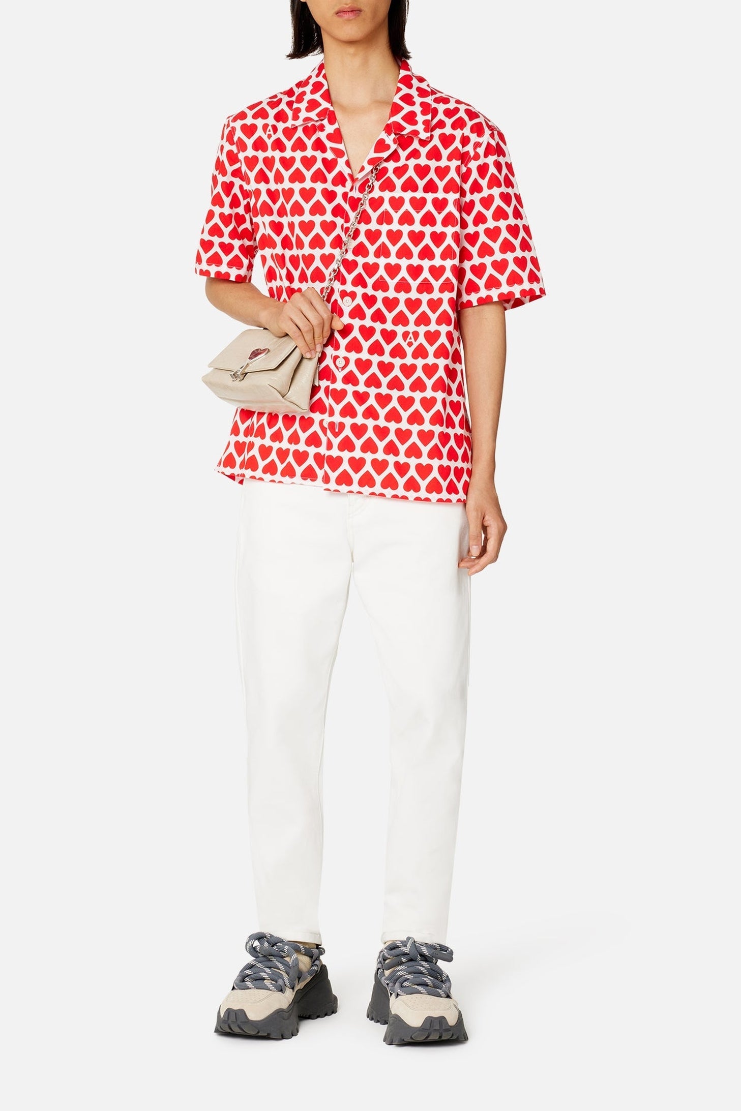 Denim cropped trousers - Natural White