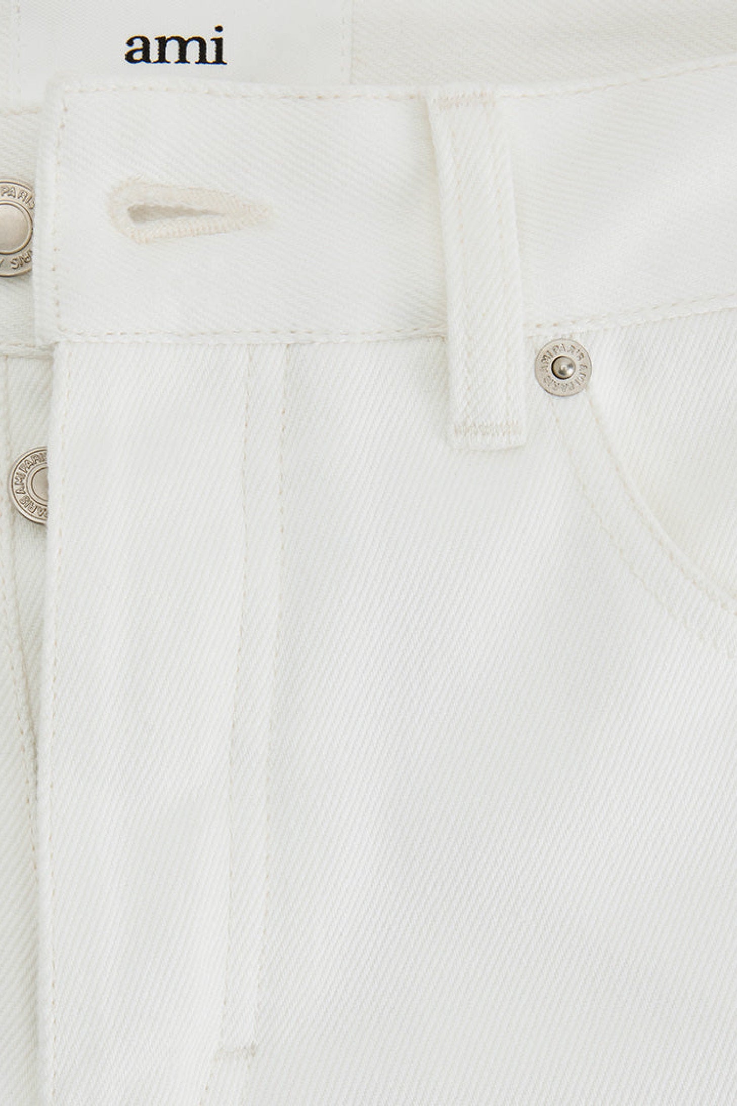 Denim cropped trousers - Natural White