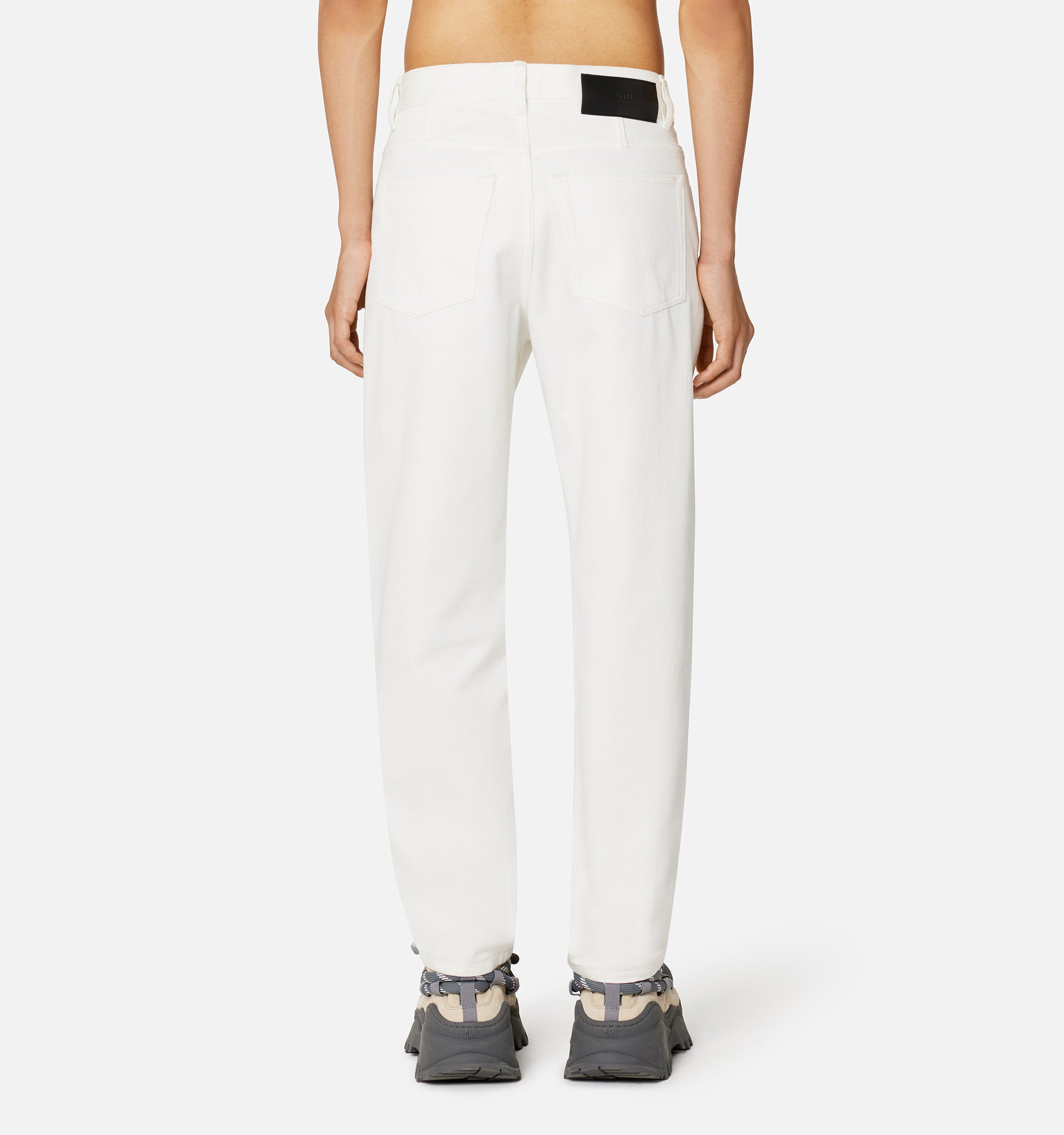 Pantalon coupe carotte en denim - Natural White