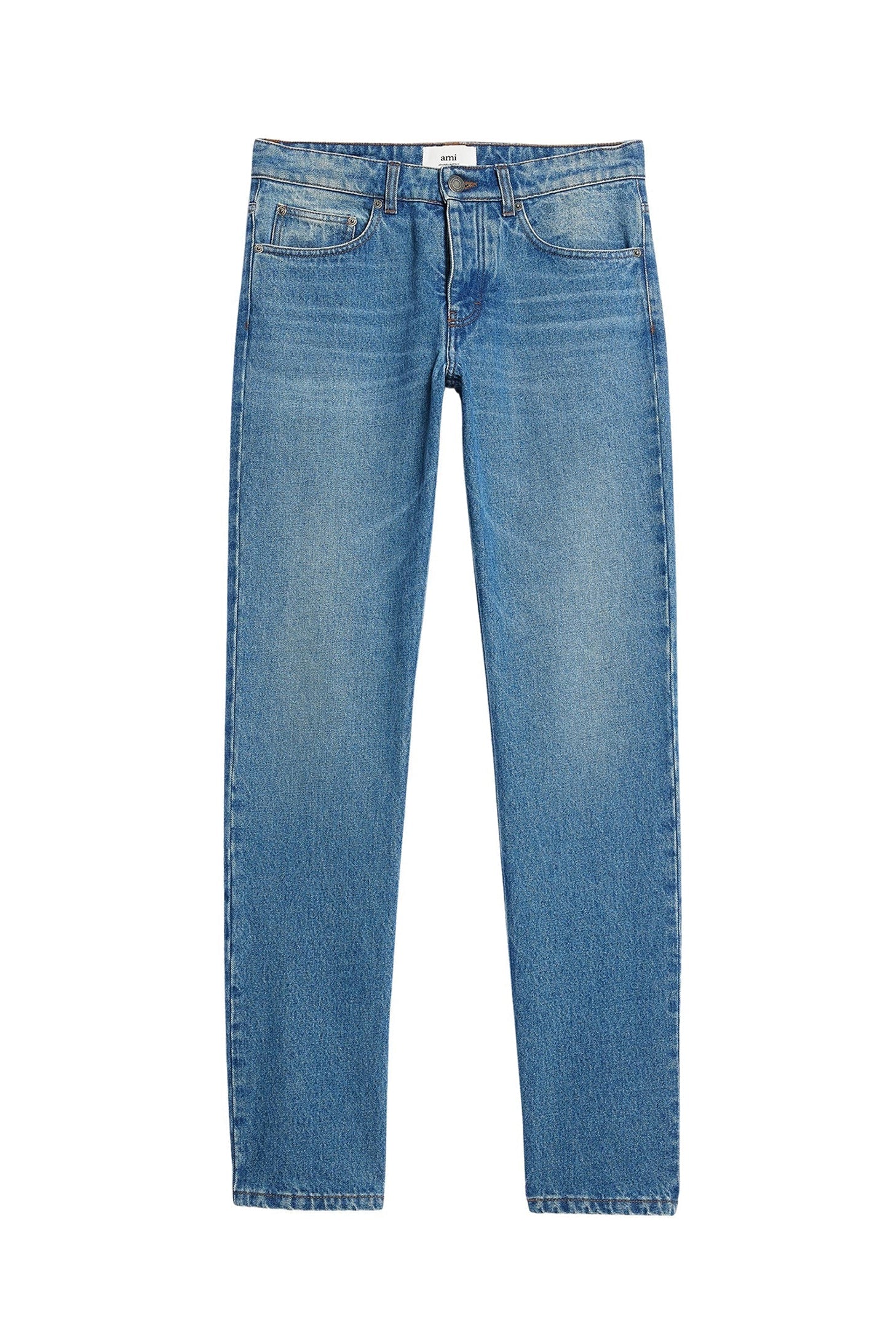 Pantalon coupe carotte en denim - Used Blue