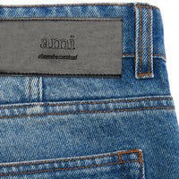 Pantalon coupe carotte en denim - Used Blue