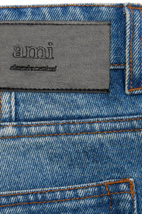 Pantalon coupe carotte en denim - Used Blue