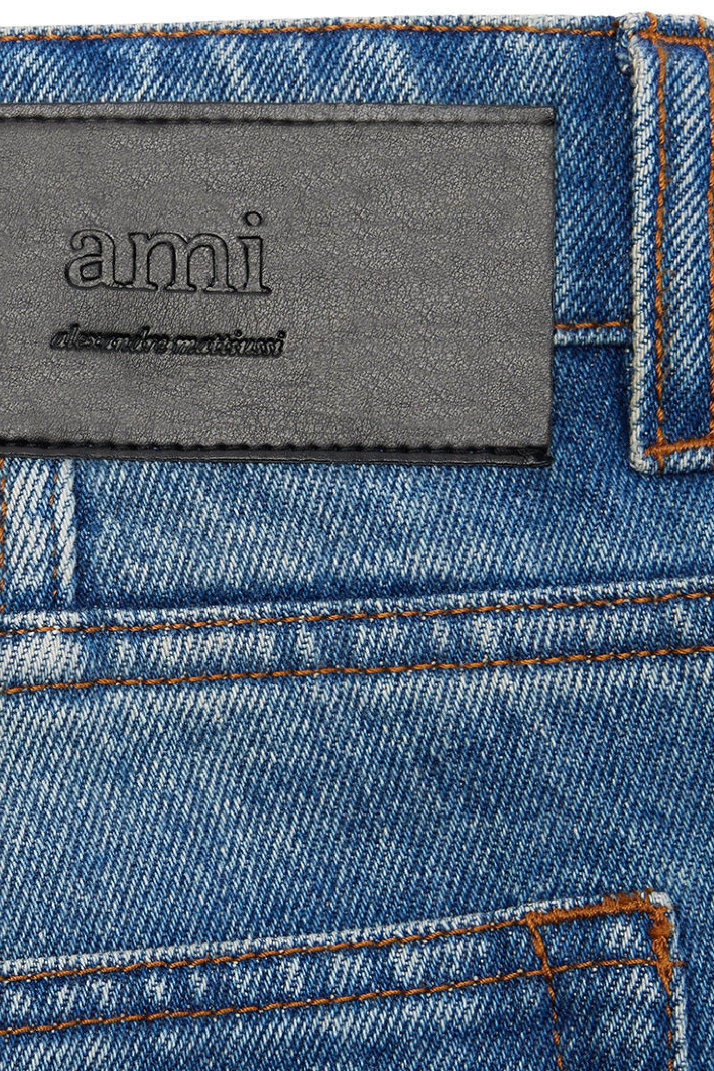 Pantalon coupe carotte en denim - Used Blue