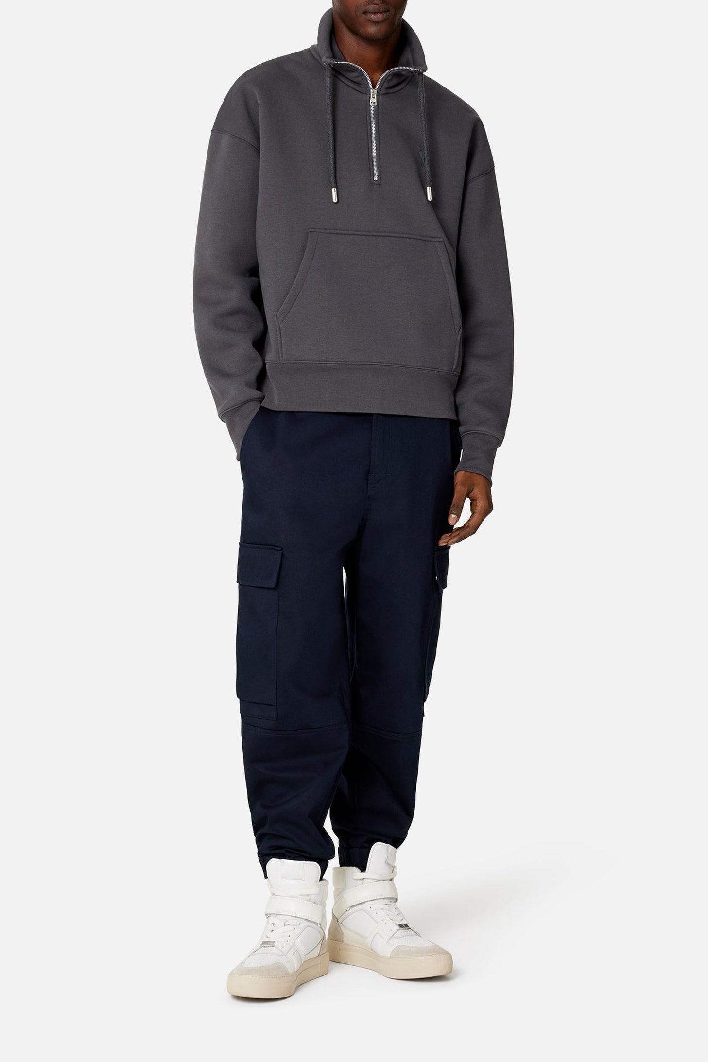 Cargo trousers with elasticated hems - Nautic Blue