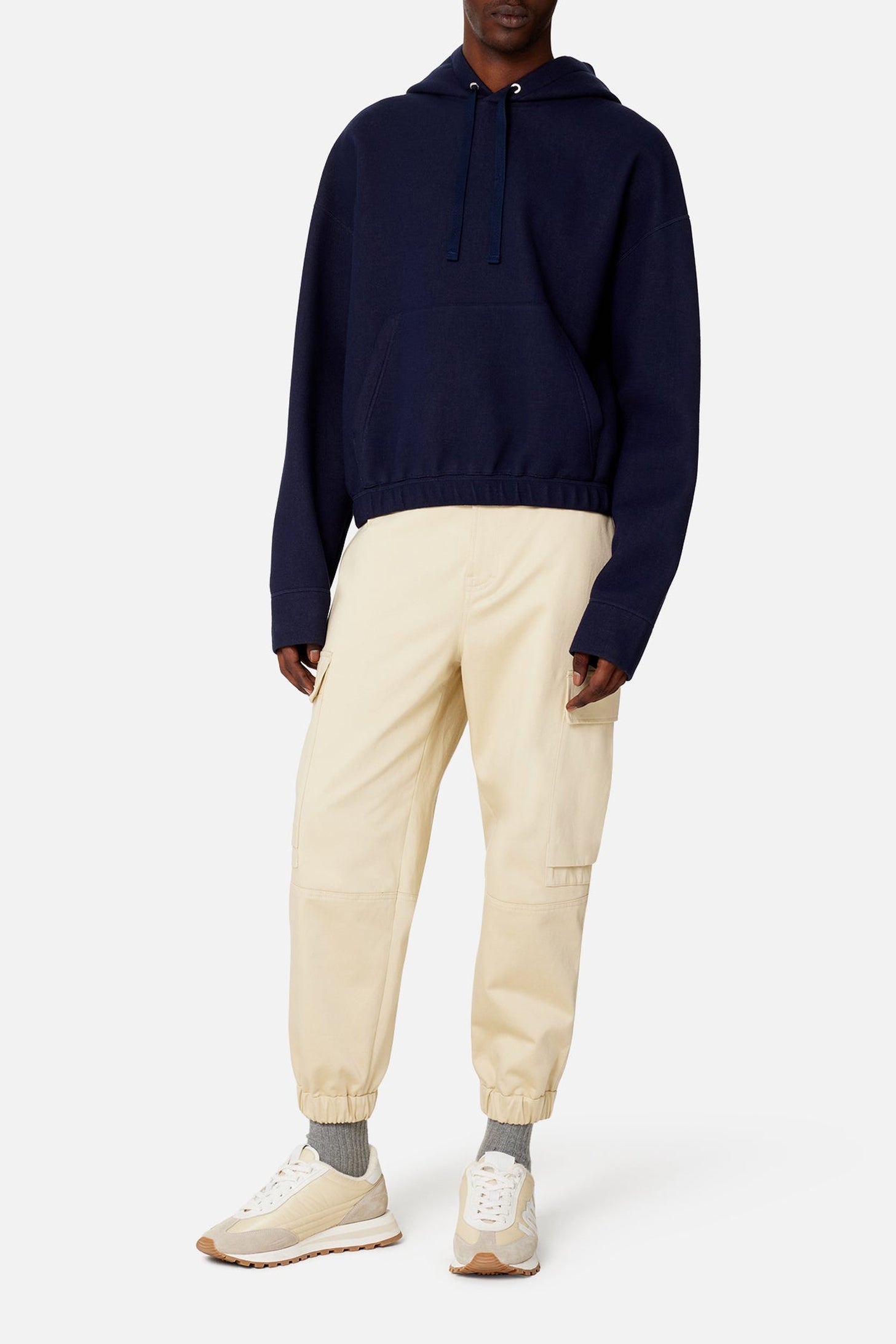 Pantalon cargo à ourlets élastiqués - Vanilla