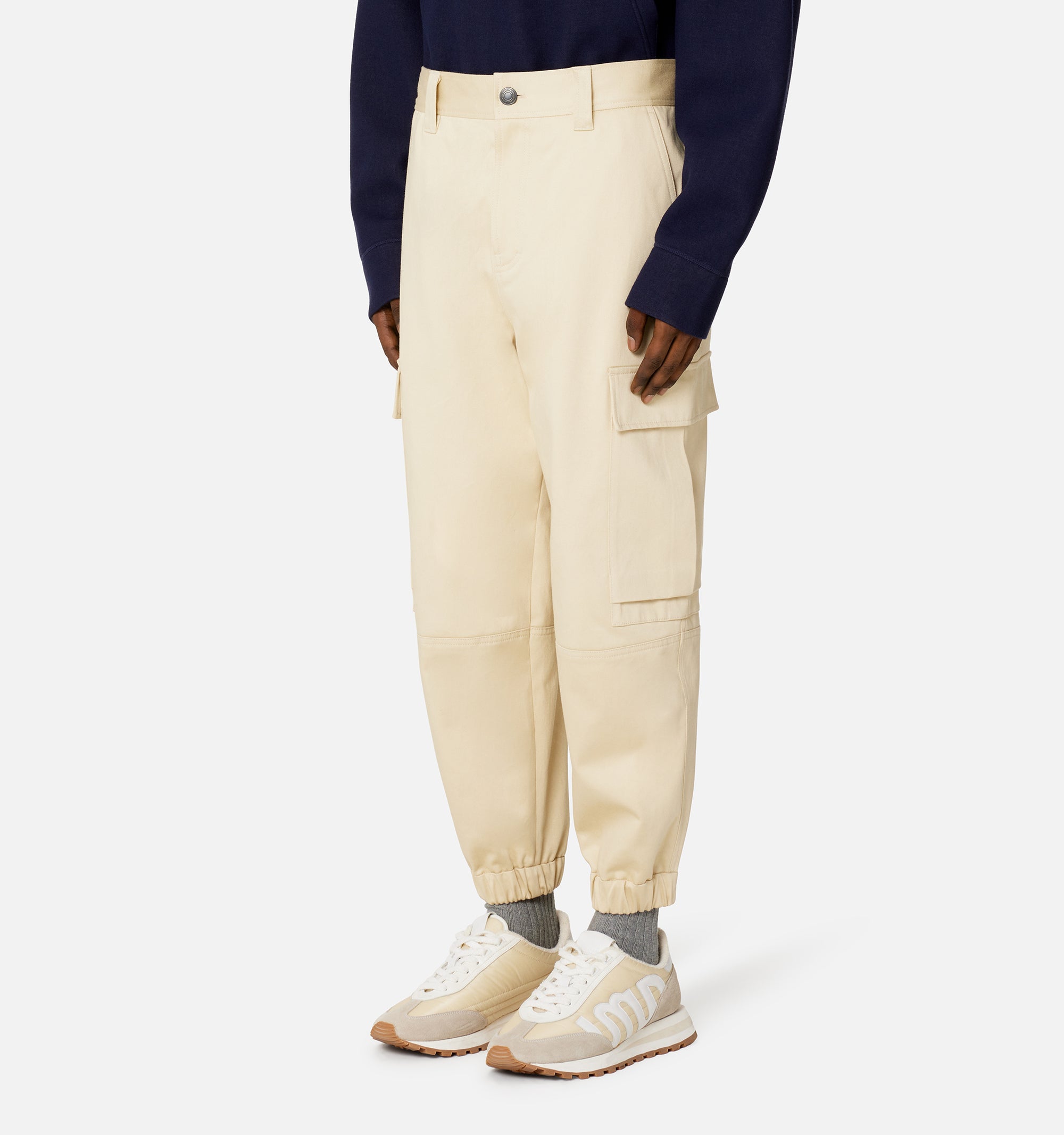 Pantalon cargo à ourlets élastiqués - Vanilla