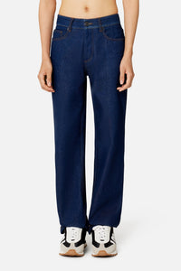 Pantalon droit en denim - Indigo