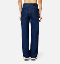 Pantalon droit en denim - Indigo