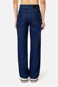 Pantalon droit en denim - Indigo