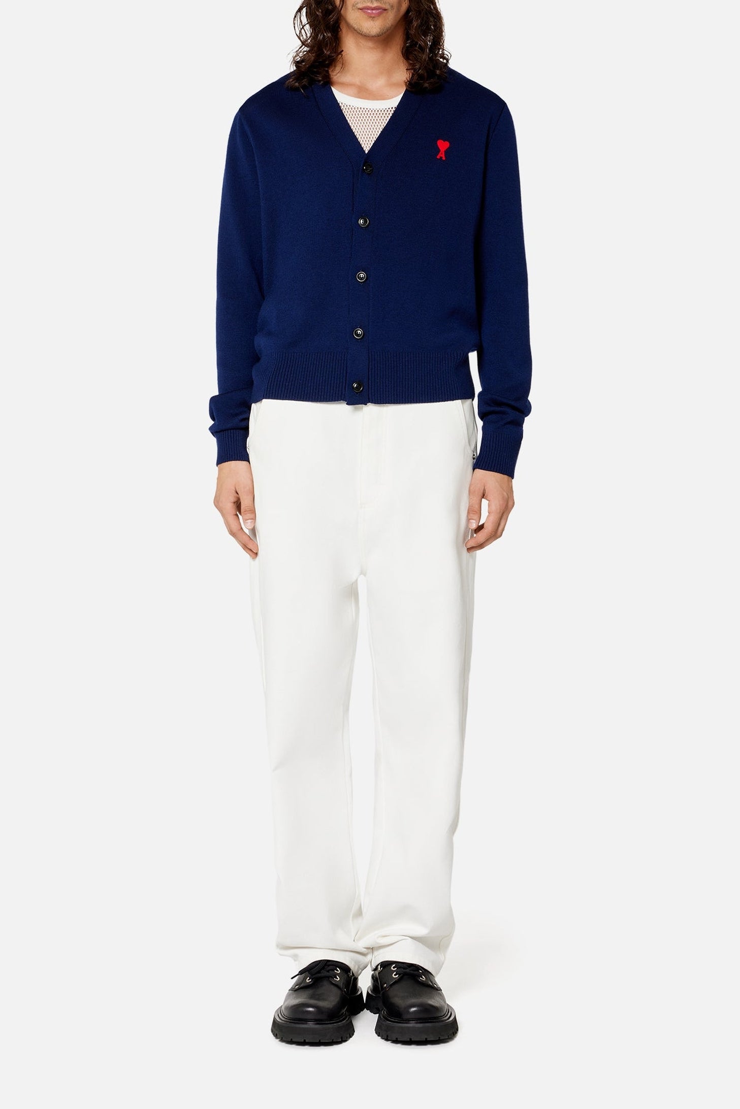 Pantalon droit à poches en denim - Natural White