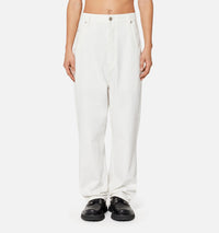 Pantalon droit à poches en denim - Natural White