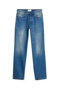 Pantalon droit en denim - Used Blue