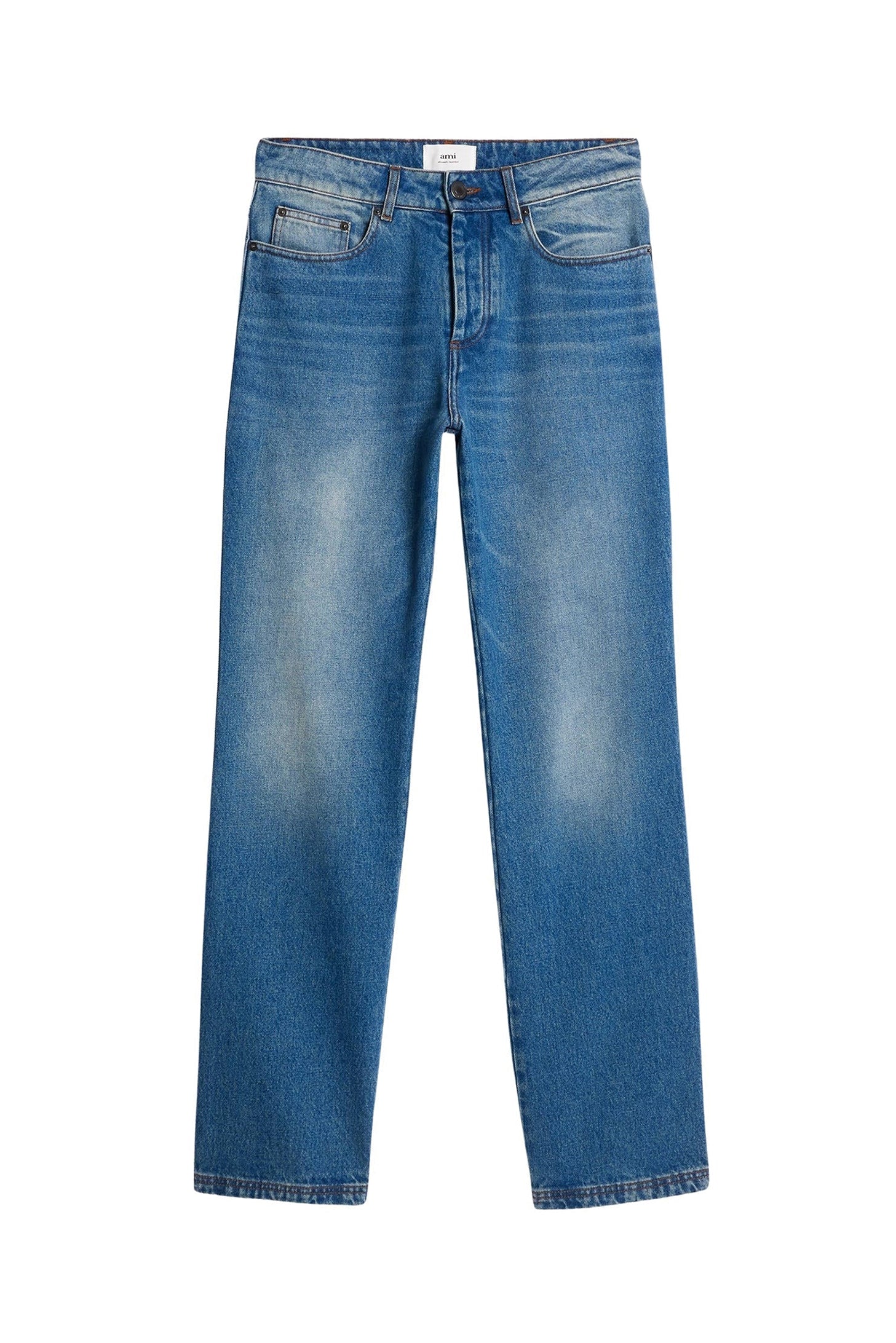 Pantalon droit en denim - Used Blue