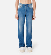 Pantalon droit en denim - Used Blue