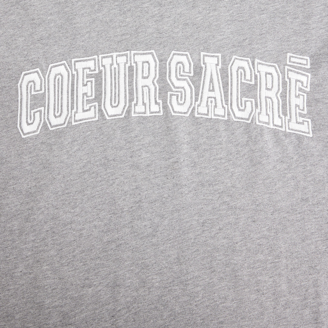 T-shirt Cœur Sacré brodé - Heather Grey