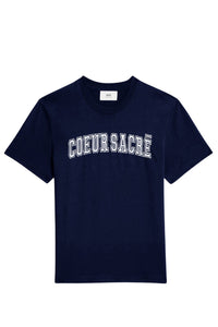 T-shirt Cœur Sacré brodé - Nautic Blue