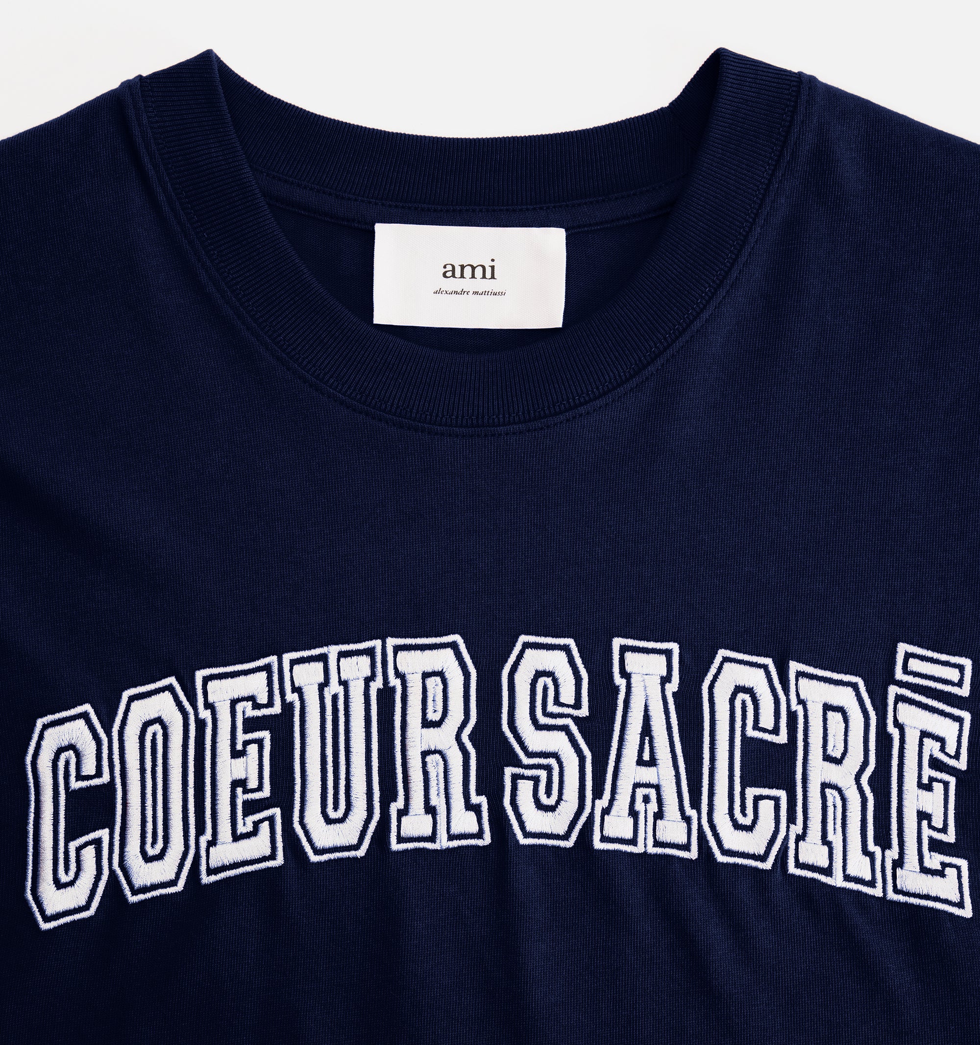 T-shirt Cœur Sacré brodé - Nautic Blue