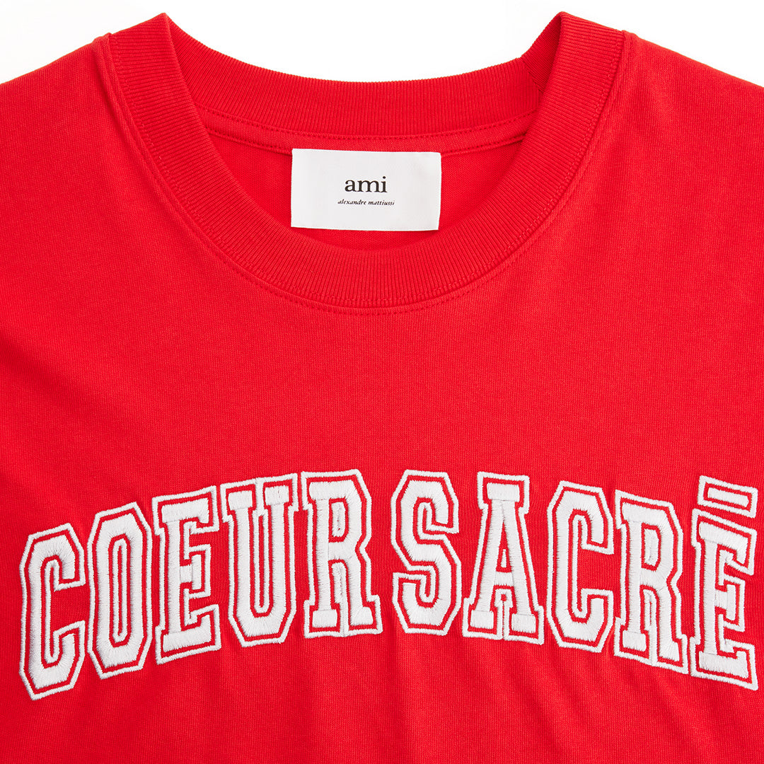 T-shirt Cœur Sacré brodé - Scarlet Red