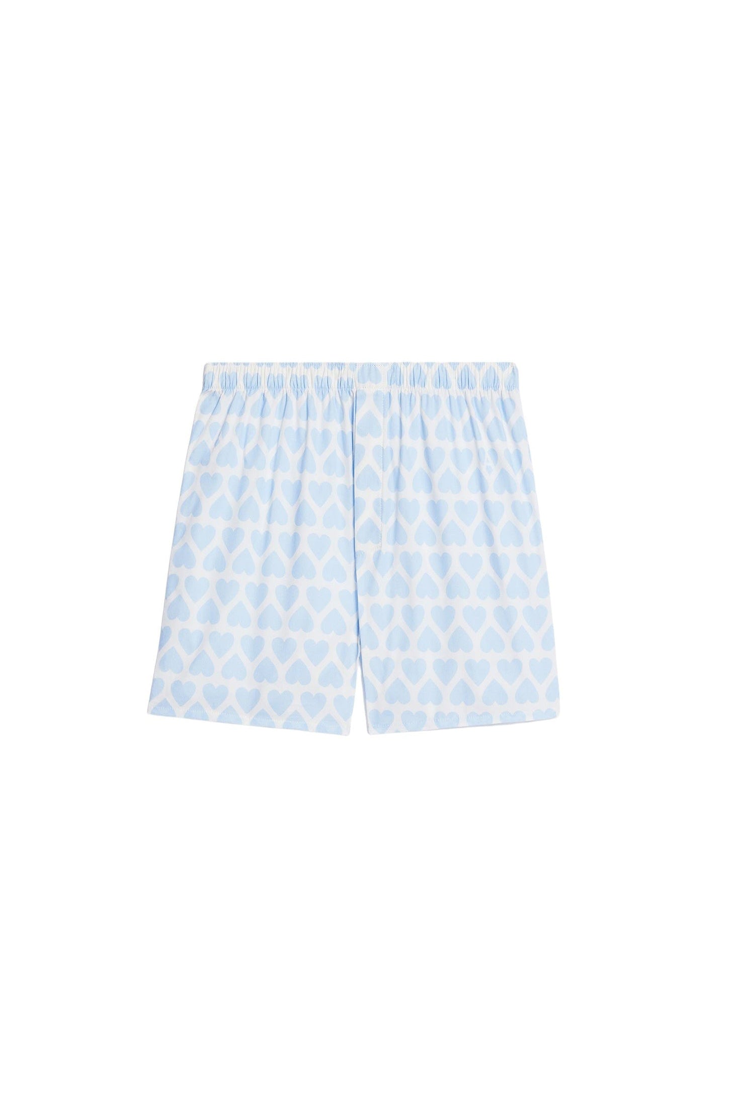 Caleçon imprimé cœurs - Sky Blue & Natural White