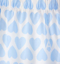 Caleçon imprimé cœurs - Sky Blue & Natural White
