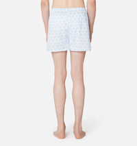 Caleçon imprimé cœurs - Sky Blue & Natural White