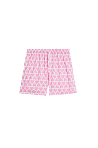 Caleçon imprimé cœurs - Candy Pink & Natural White