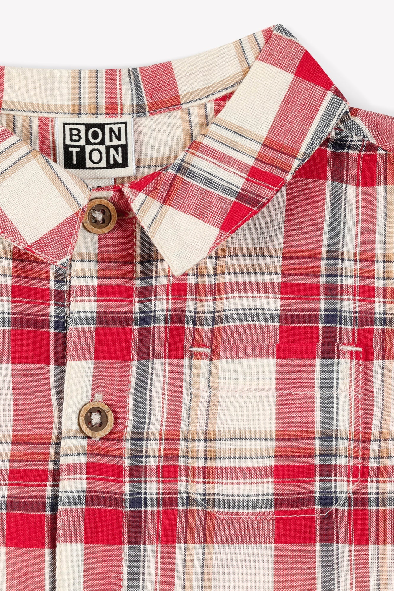 Baby Shirt - Carreau Rouge